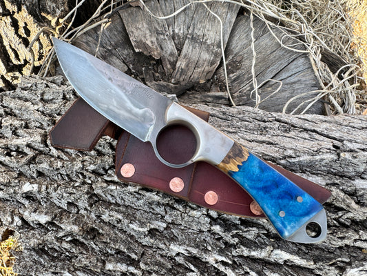 Texas Tornado Blue Resin and Burl Hybrid