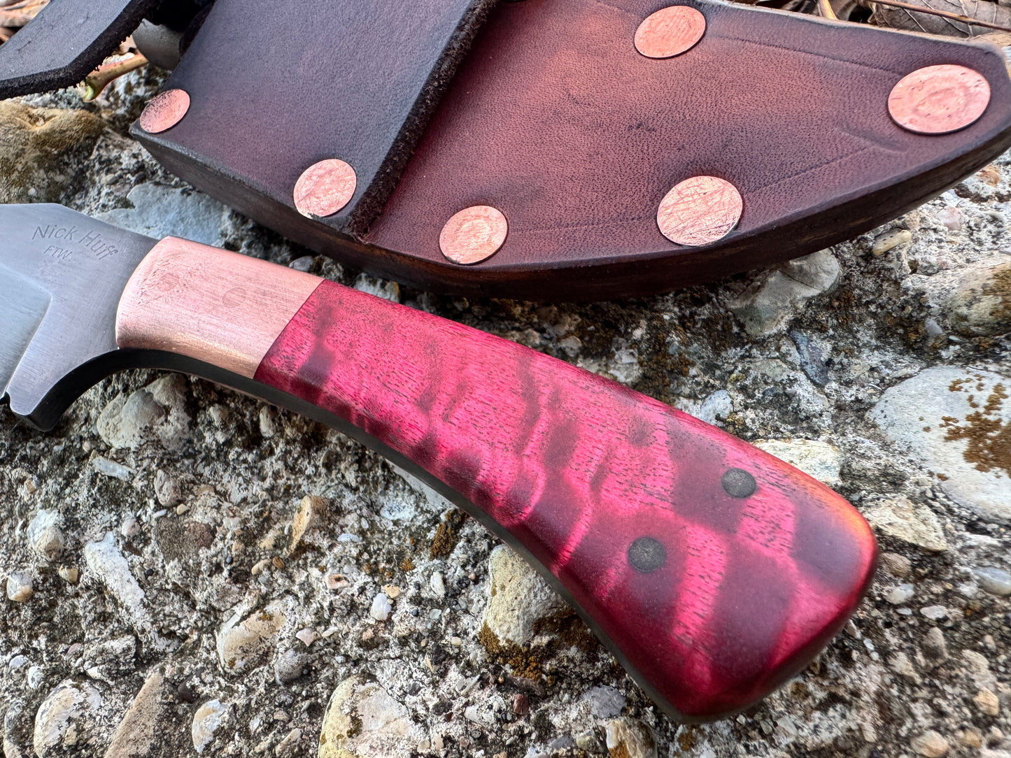 Triadan  w/Red Dyed Curly Maple